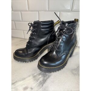 Dr Martens PersephoneHeel Ankle Booties Womens Size 6 EUR 37 Black LeatherNWOT